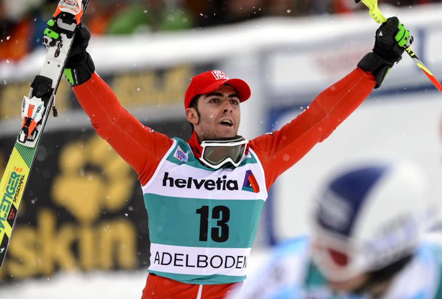 Festa azzurra nello slalom di Adelboden: Stefano Gross trionfa e a gennaio piazza due secondi posti, a Wengen e Schladming. Afp